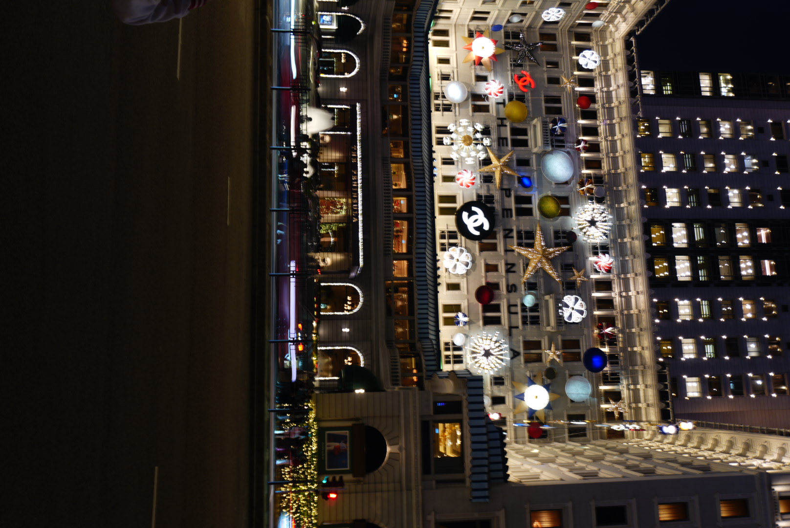 Tsim Sha Tsui and Kowloon night street scene